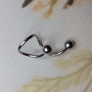 NWOT surgical Steel Twisted Barbell Body Jewelry
